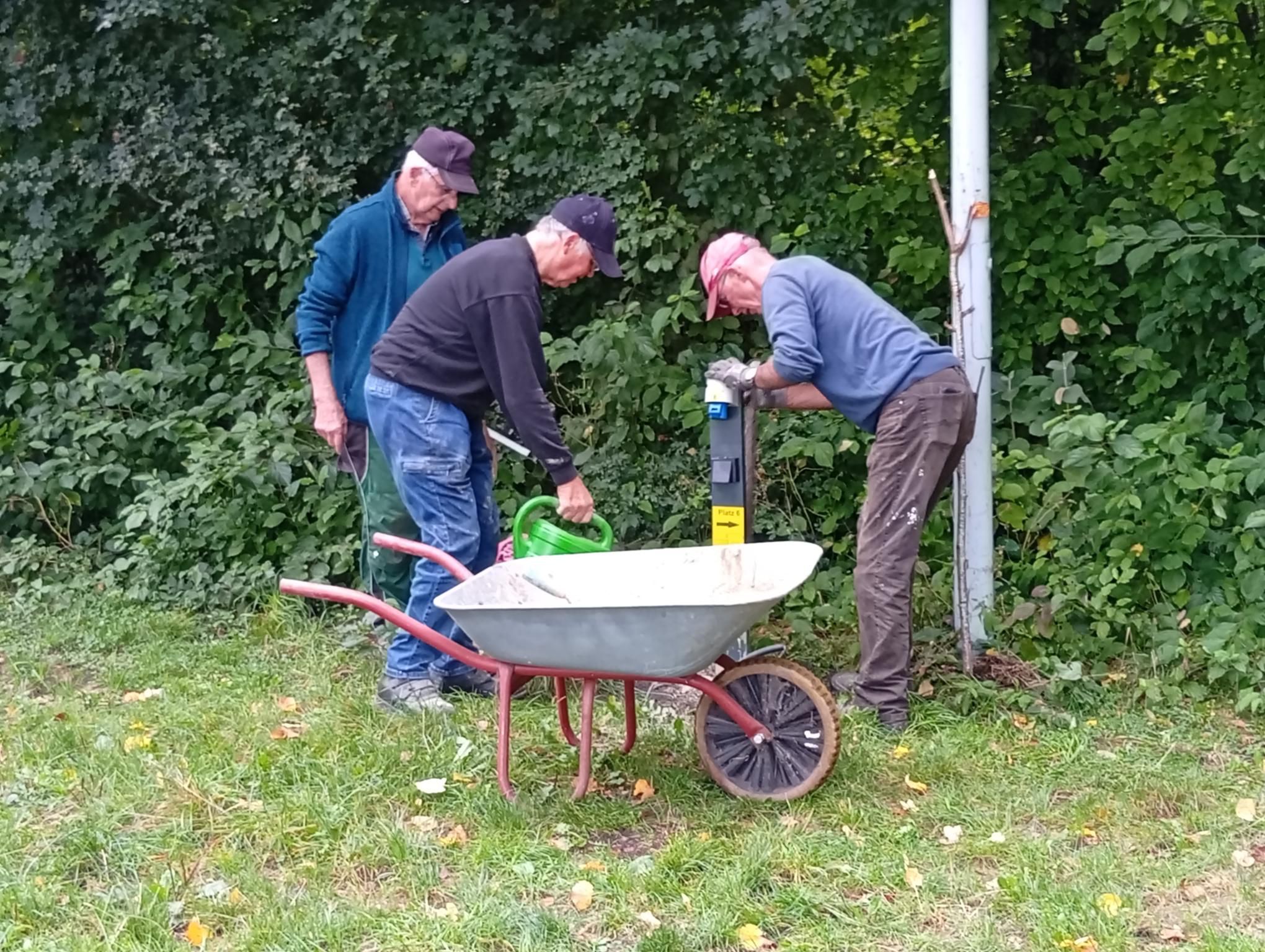 Pfostenbetonierung